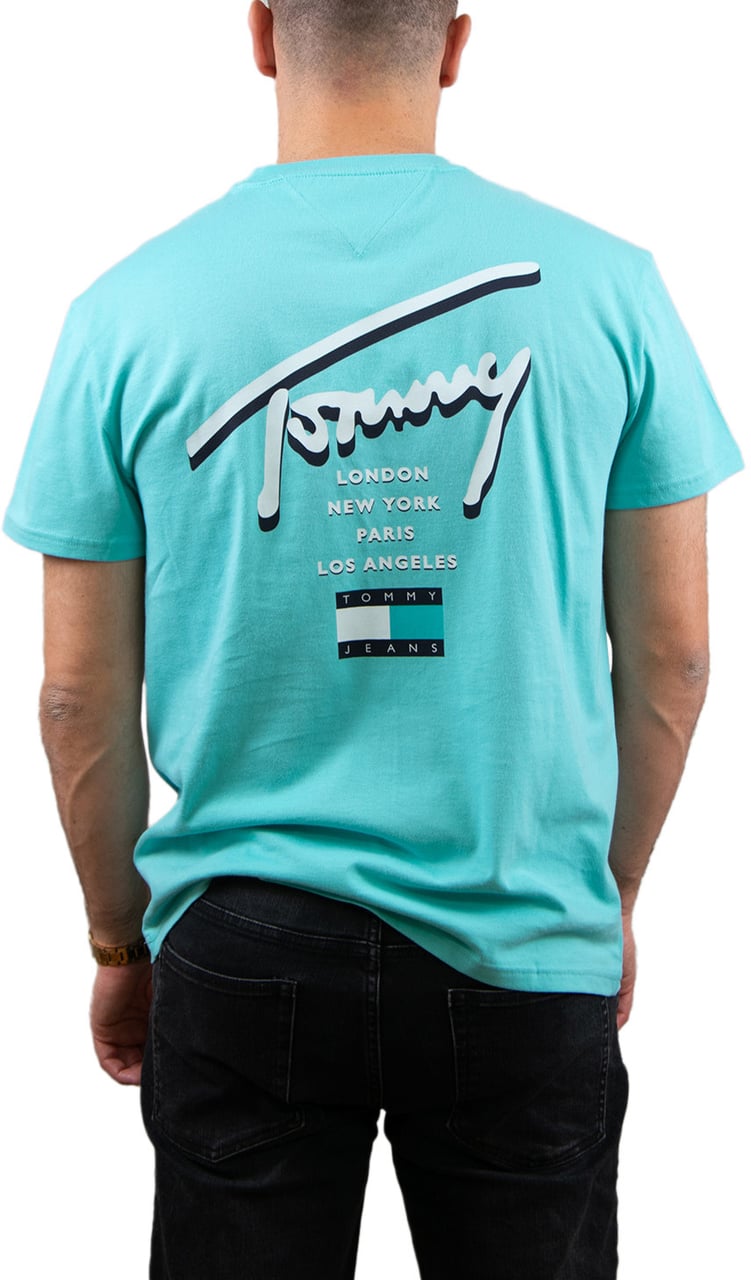 Tommy Jeans Tommy Jeans TJM Reg Signature City Tee Groen