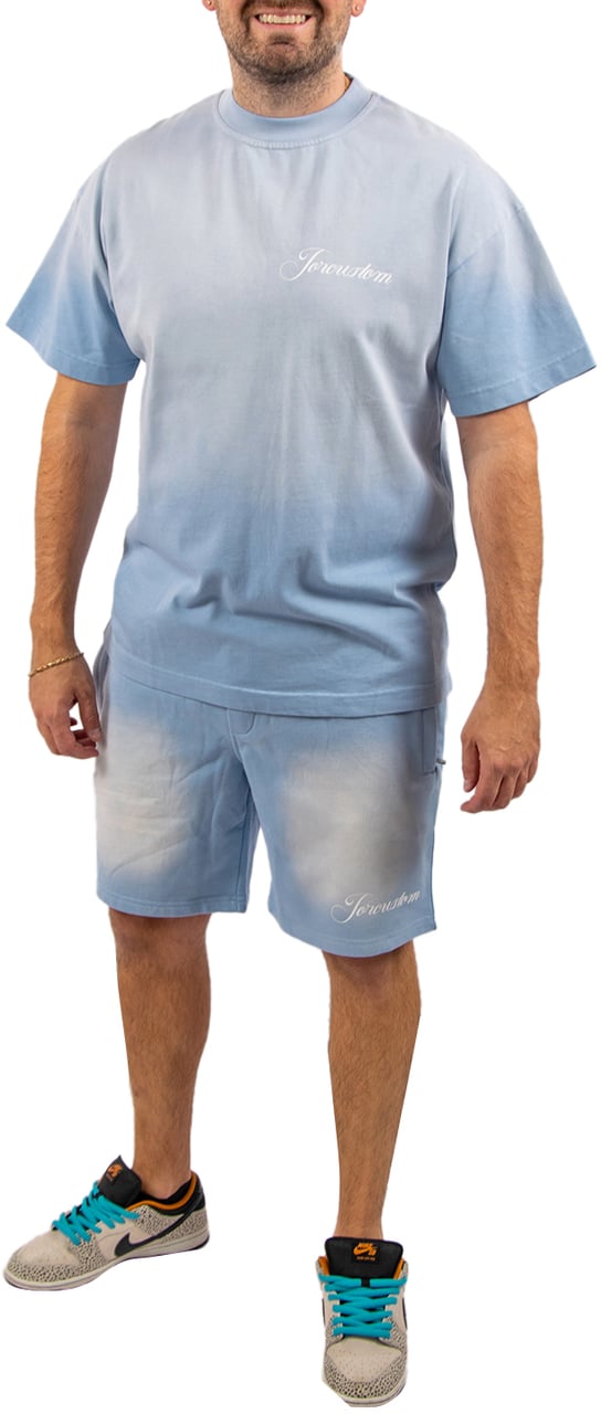JORCUSTOM Jorcustom Custom University Fade Loose Fit T-Shirt Blauw