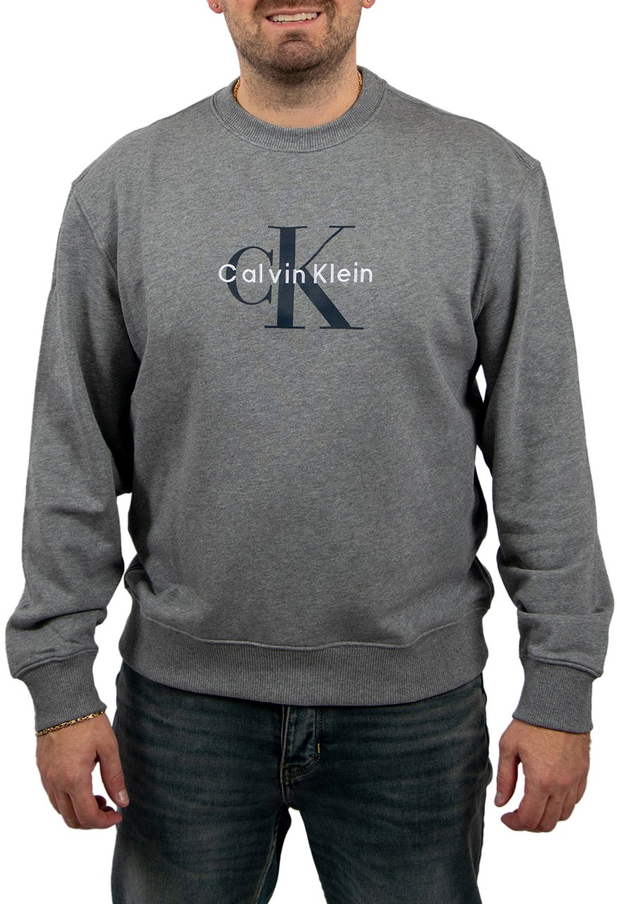 Calvin Klein Calvin Klein Jeans LS EU 350Terry Monogram CN Sweatshirt Grijs