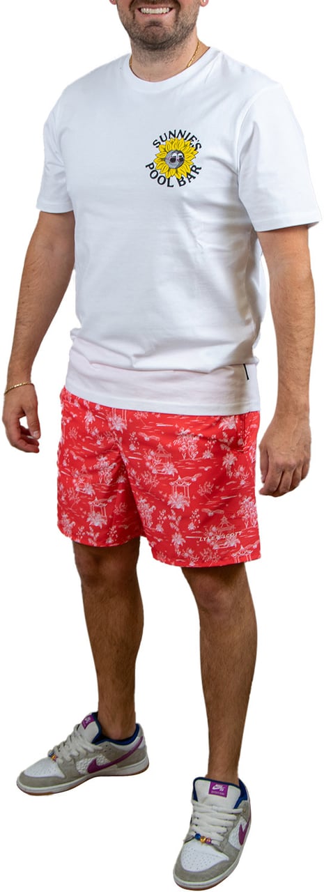 Lyle & Scott Lyle & Scott Botanical Garden Print Swimshort Rood