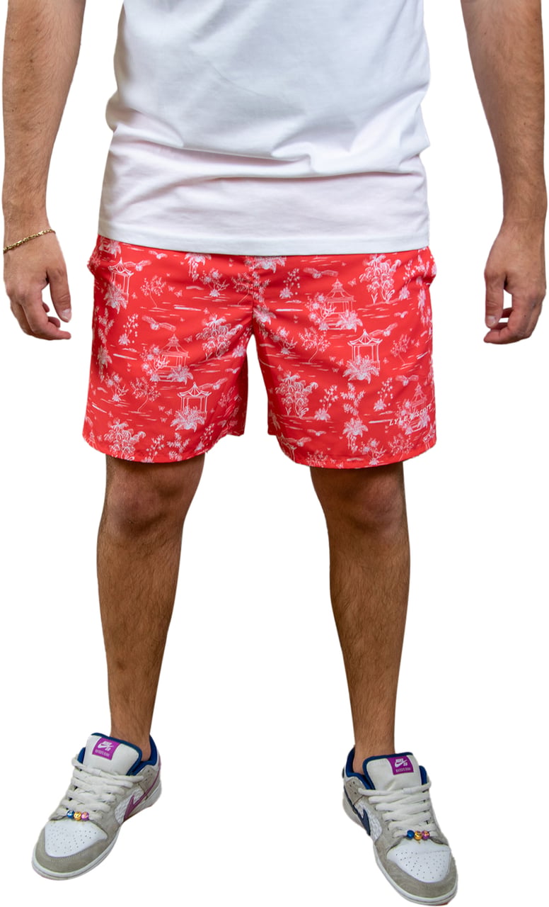 Lyle & Scott Lyle & Scott Botanical Garden Print Swimshort Rood