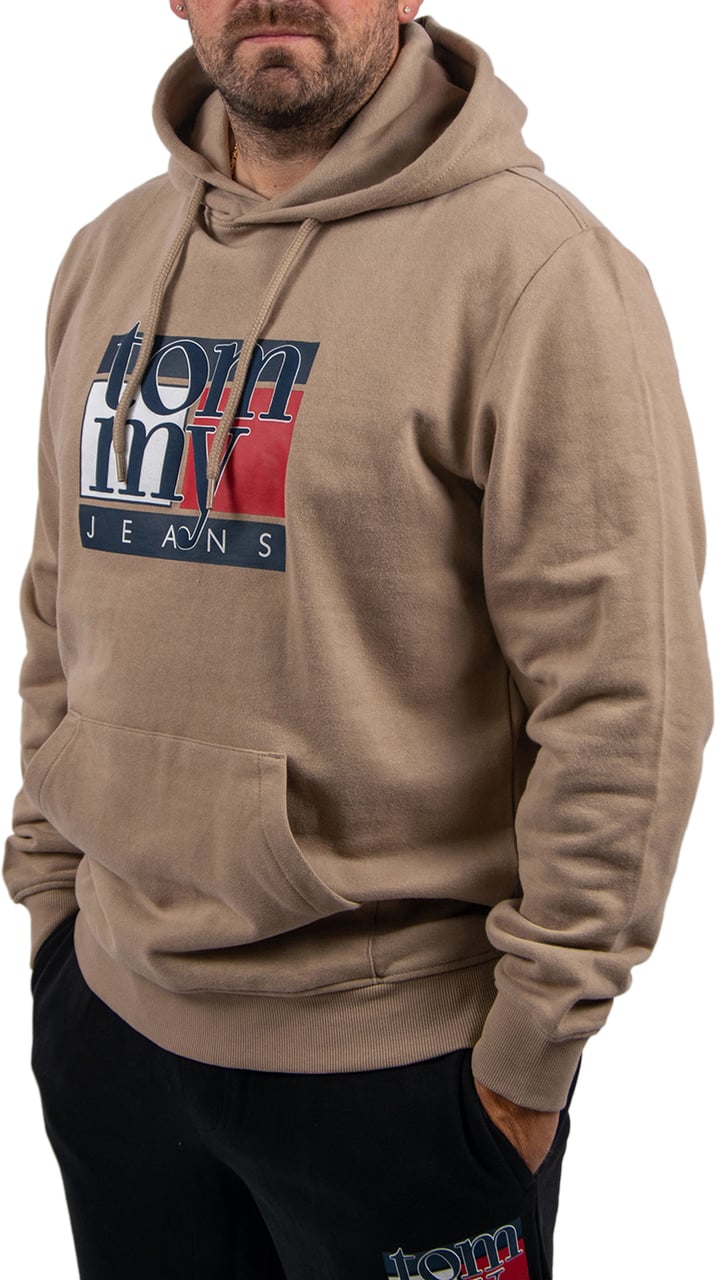 Tommy Jeans Tommy Jeans Reg RWB Flag Hoodie EXT Beige