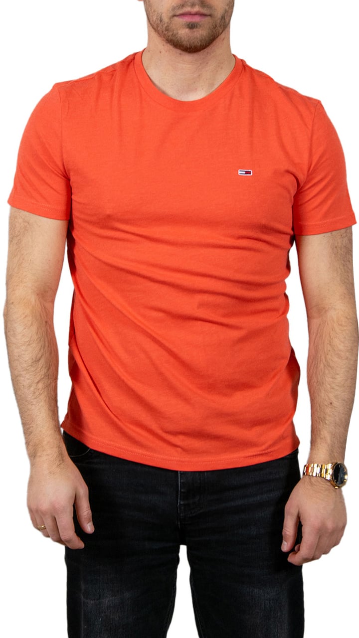 Tommy Jeans Tommy Jeans Xslim Jaspre HTR Tee Rood