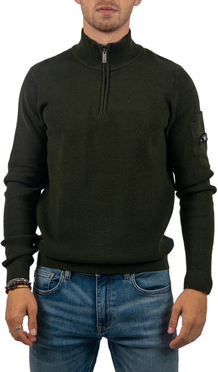 Quotrell Quotrell D'Azur Knitted Halfzip Groen
