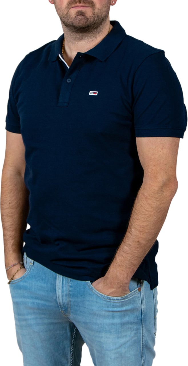 Tommy Jeans Tommy Jeans Slim Placket Polo EXT Blauw