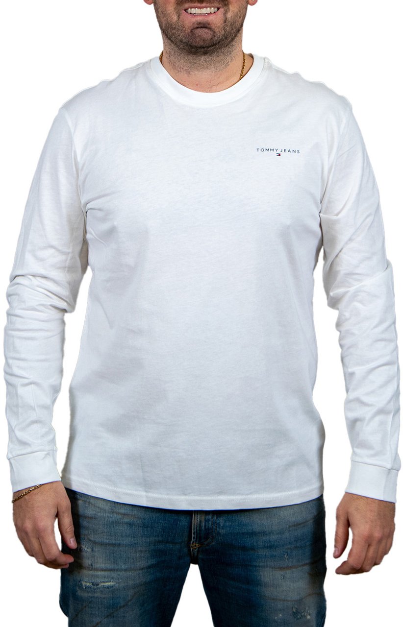 Tommy Jeans Tommy Jeans Slim Linear Chest LS Tee Ext Beige