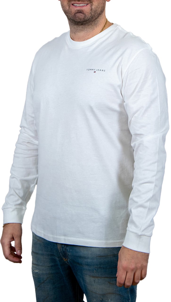 Tommy Jeans Tommy Jeans Slim Linear Chest LS Tee Ext Beige