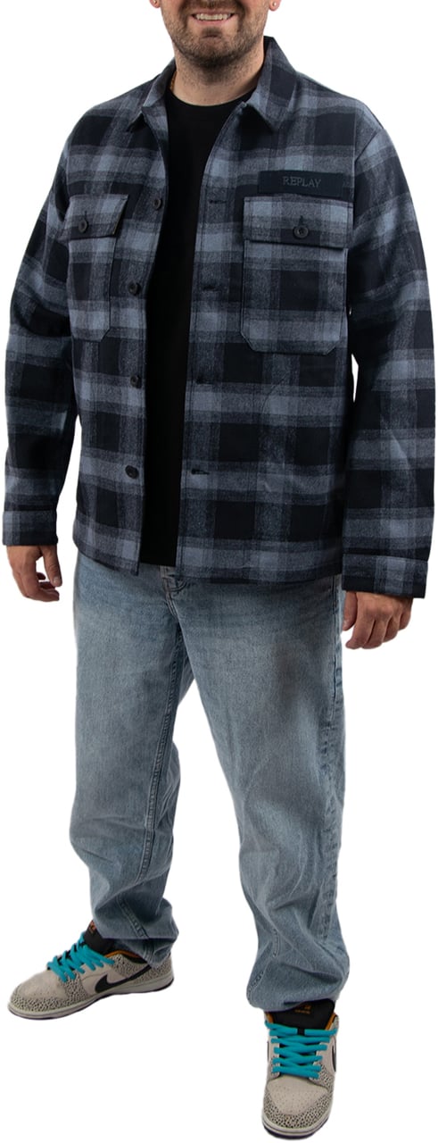 Replay Replay Giubbino Overshirt Blauw