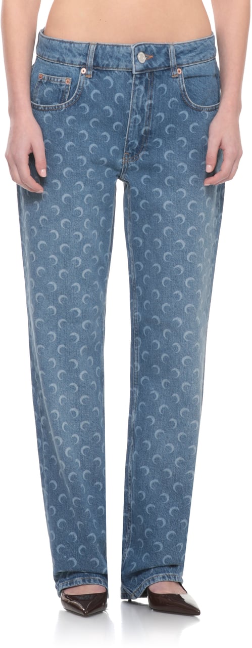 Marine Serre Jeans Blue Blauw