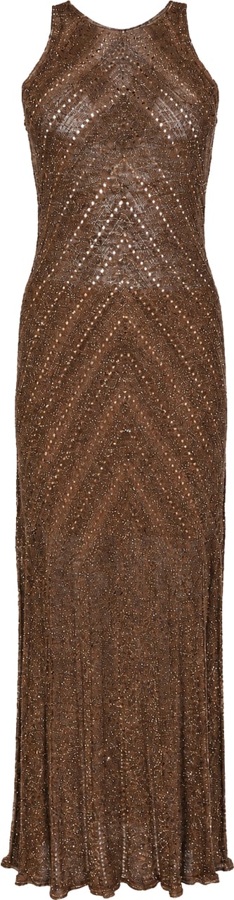 Twin-set Dresses Coffee Liqueur Lurex Bruin