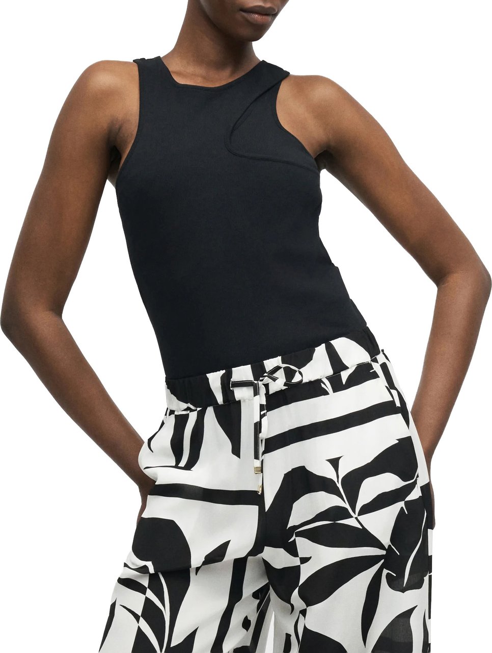 Max Mara Rtw Nero Stampa Floreale Divers