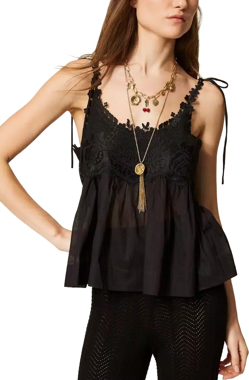Twin-set Top Nero Zwart