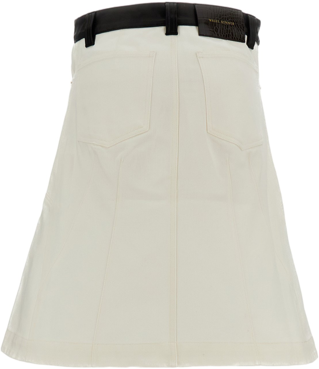 Wales Bonner Organinic Cotton Denim Skirt Wit