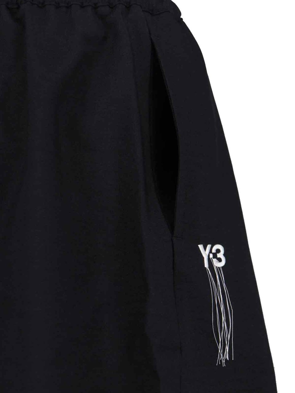 Y-3 Sports Shorts In Black Recycled Fabric, Elasticated Mid-Rise Zwart