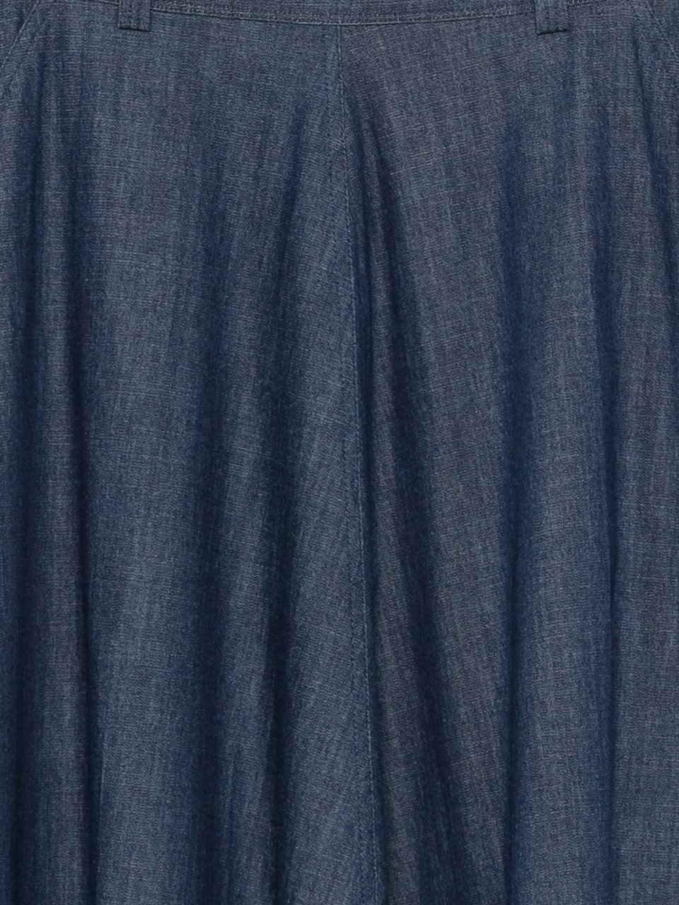 Incotex Blue Flared Knee-Length Denim Skirt Grijs