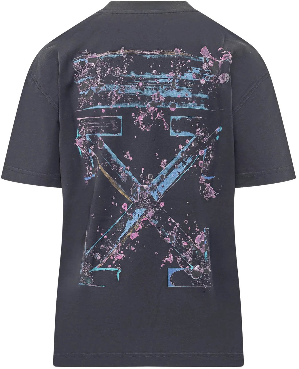 OFF-WHITE Driped Watercol Arrow Reg Cotton T-Shirt Grijs