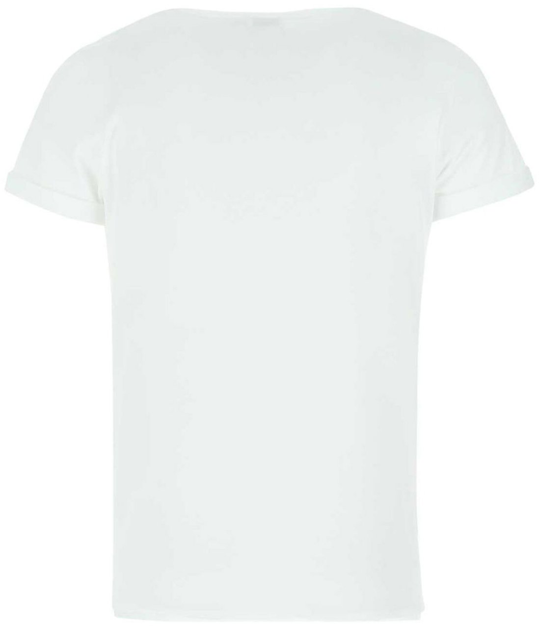 Saint Laurent White Organic Cotton Raw Hem T-Shirt Wit