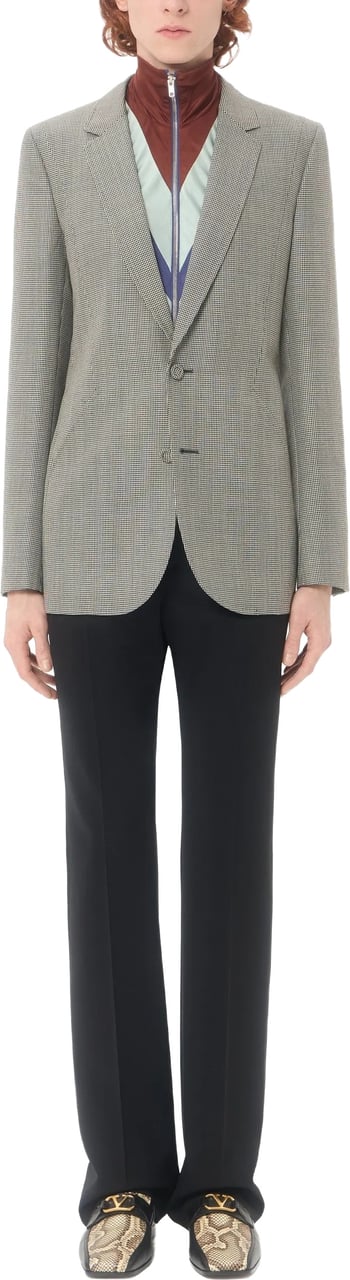 Valentino Black Formalwear Straight-Leg Wool Pants Zwart
