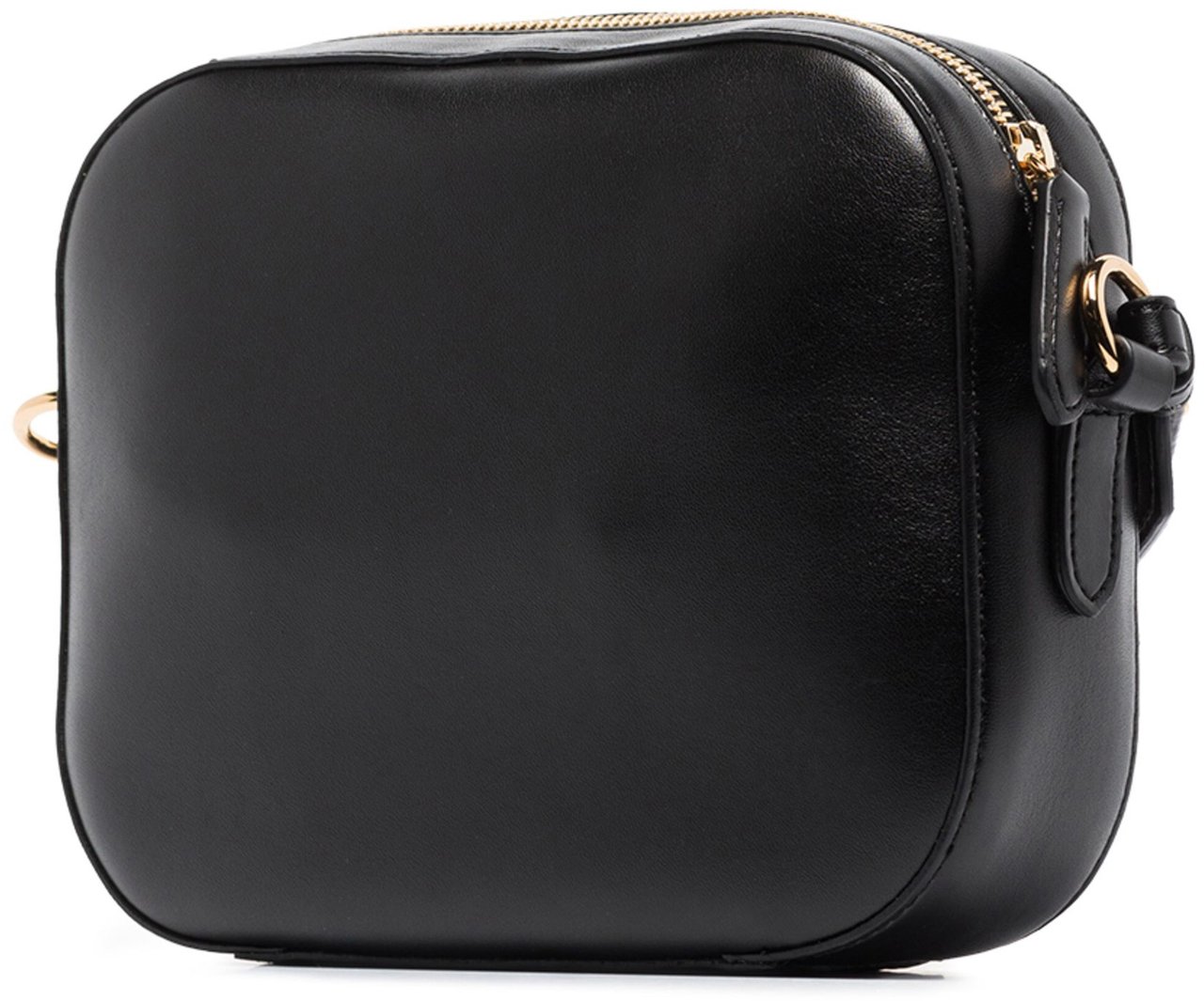 Stella McCartney Pink Camera Bag Perforated Logo Satchel Zwart