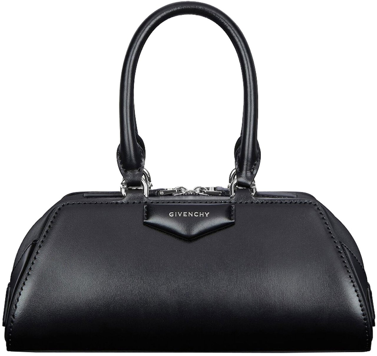 Givenchy Antigona East West Mini Box Leather Bag Grijs