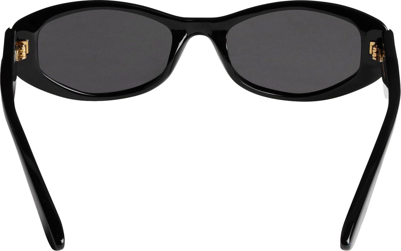 Balenciaga Black Nova Oval Narrow Frame Sunglasses Grijs