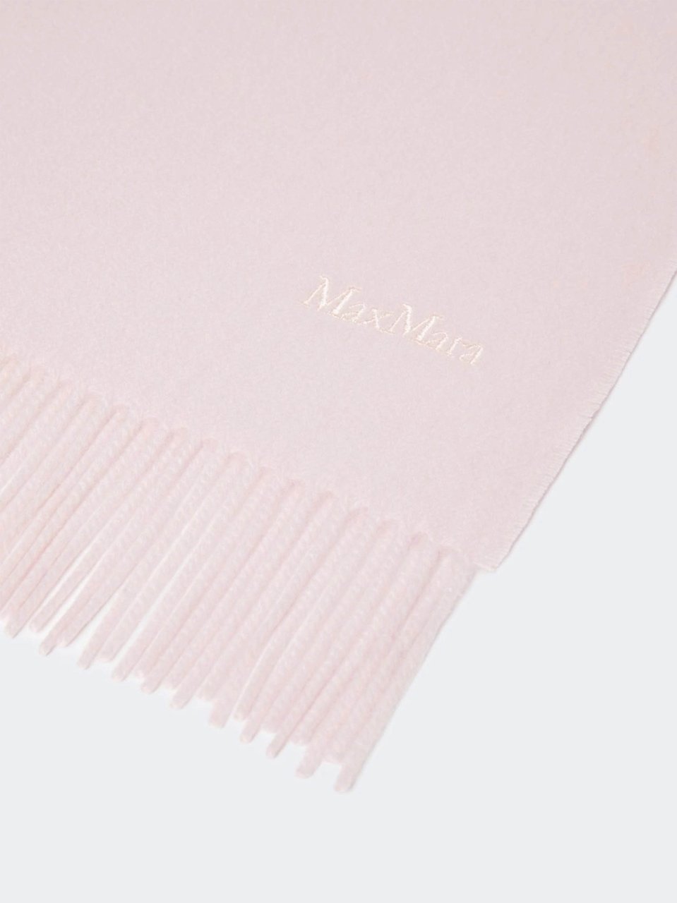 Max Mara Pink Baci Soft Light Fringed Scarf Rood