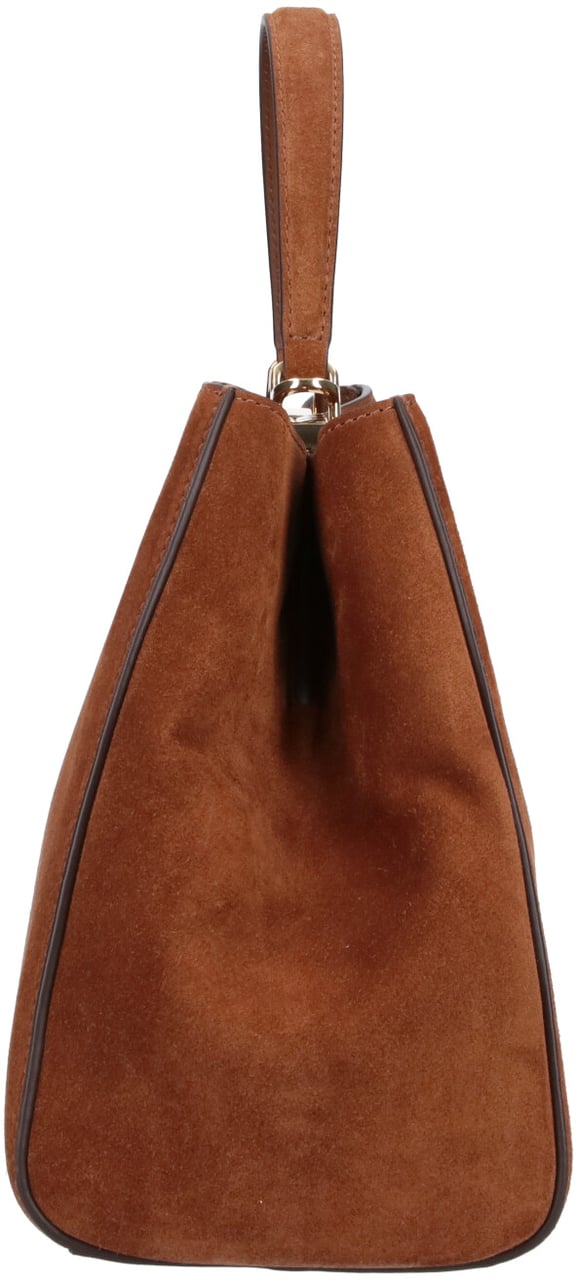 Tory Burch Brown Eleanor Mini Calf Suede Bag Bruin