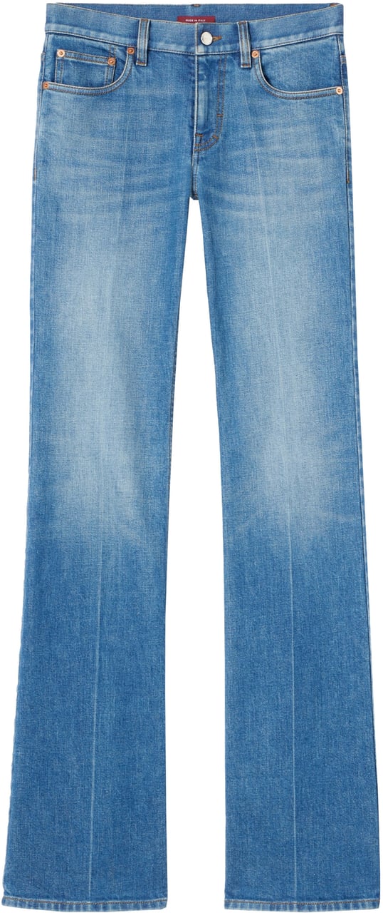 Gucci Blue Light Blue Flared Retro Jeans Blauw