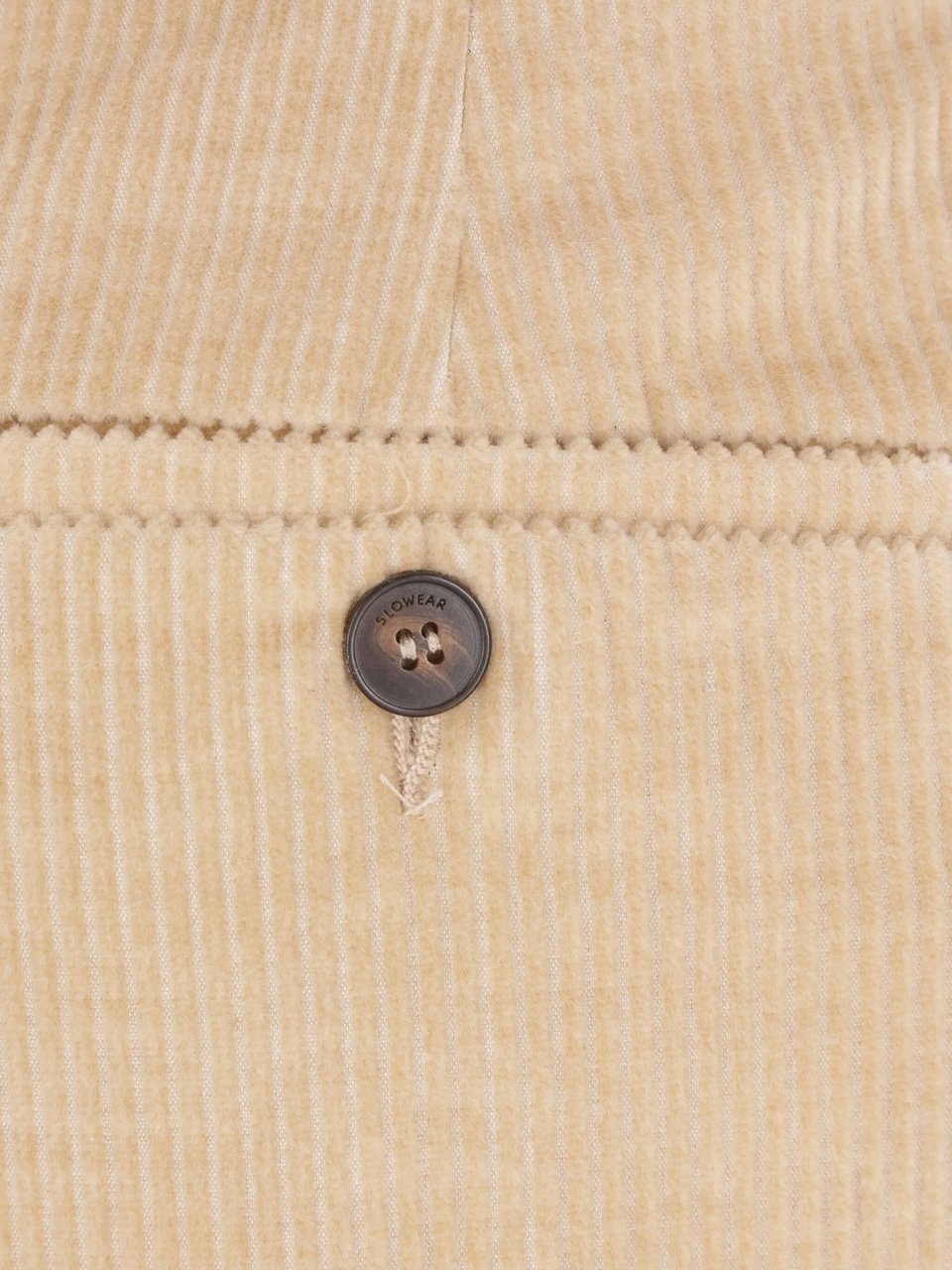 Incotex Beige Wide-Leg Textured Corduroy Pants Neutraal