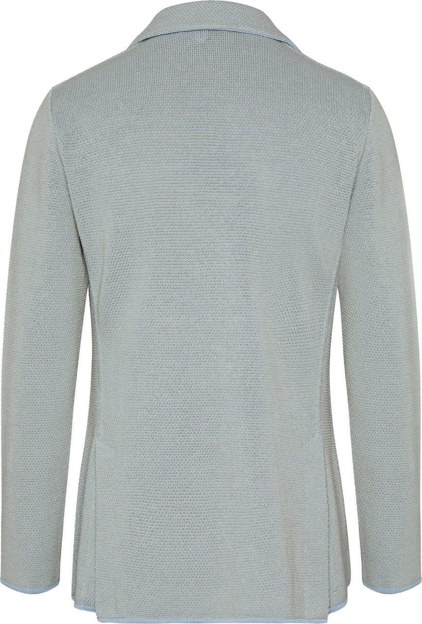 Lardini Black Knitted Textured Cotton Jacket Grijs