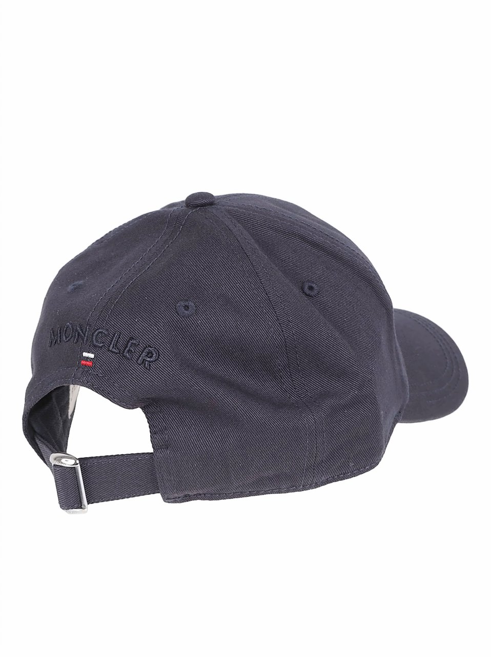 Moncler Baseball Cap with Tricolor Logo Patch and Adjustable Fit Grijs