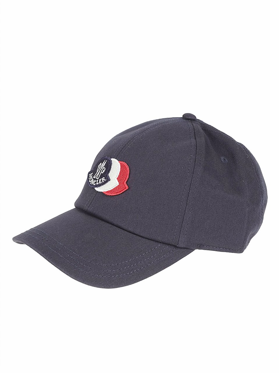 Moncler Baseball Cap with Tricolor Logo Patch and Adjustable Fit Grijs