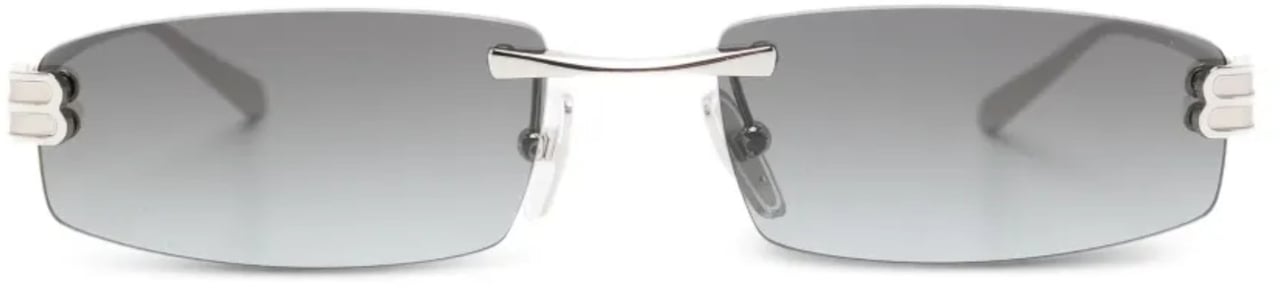 Balenciaga Grey Occhiali Rimless Rectangular Sunglasses Grijs