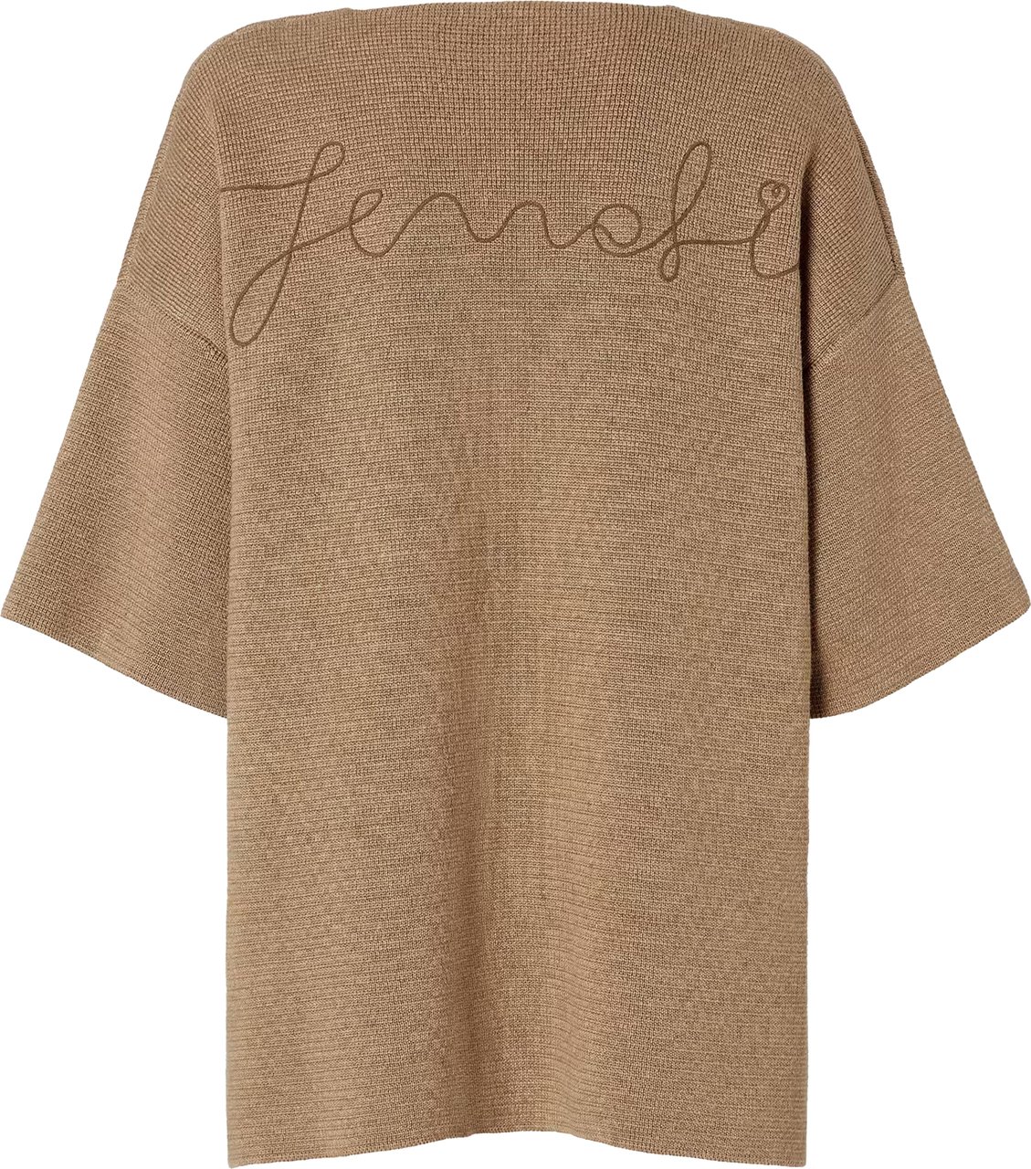 Fendi Warm Beige Essential Textured Knit Top Neutraal