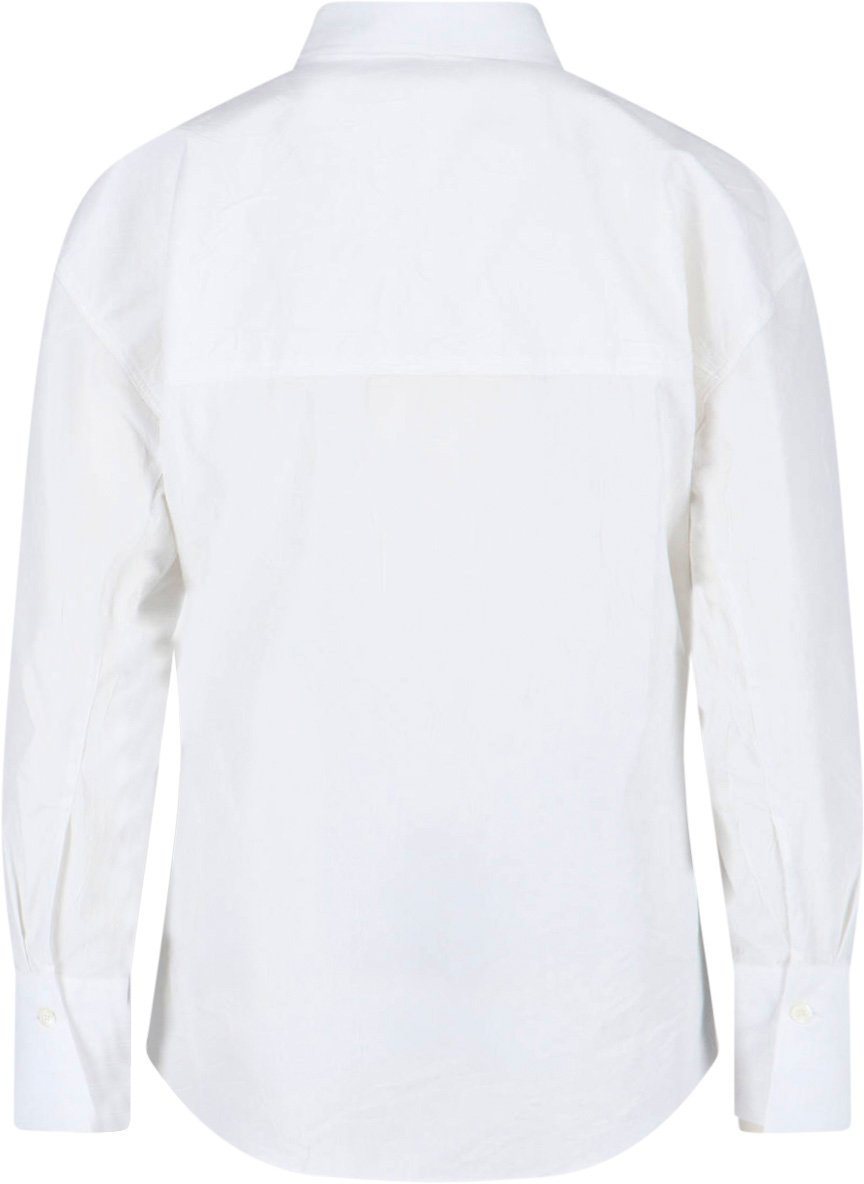 Rohe White Classic Collar Long-Sleeve Cotton Shirt Wit
