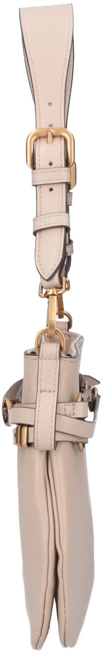 Pinko Beige Medium Belt Shoulder Bag Neutraal