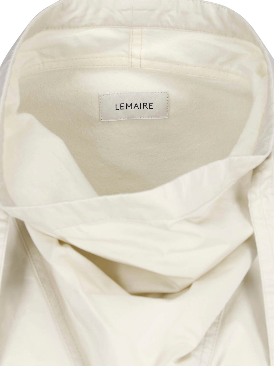 Lemaire White High Neck Extended Tie Top Wit