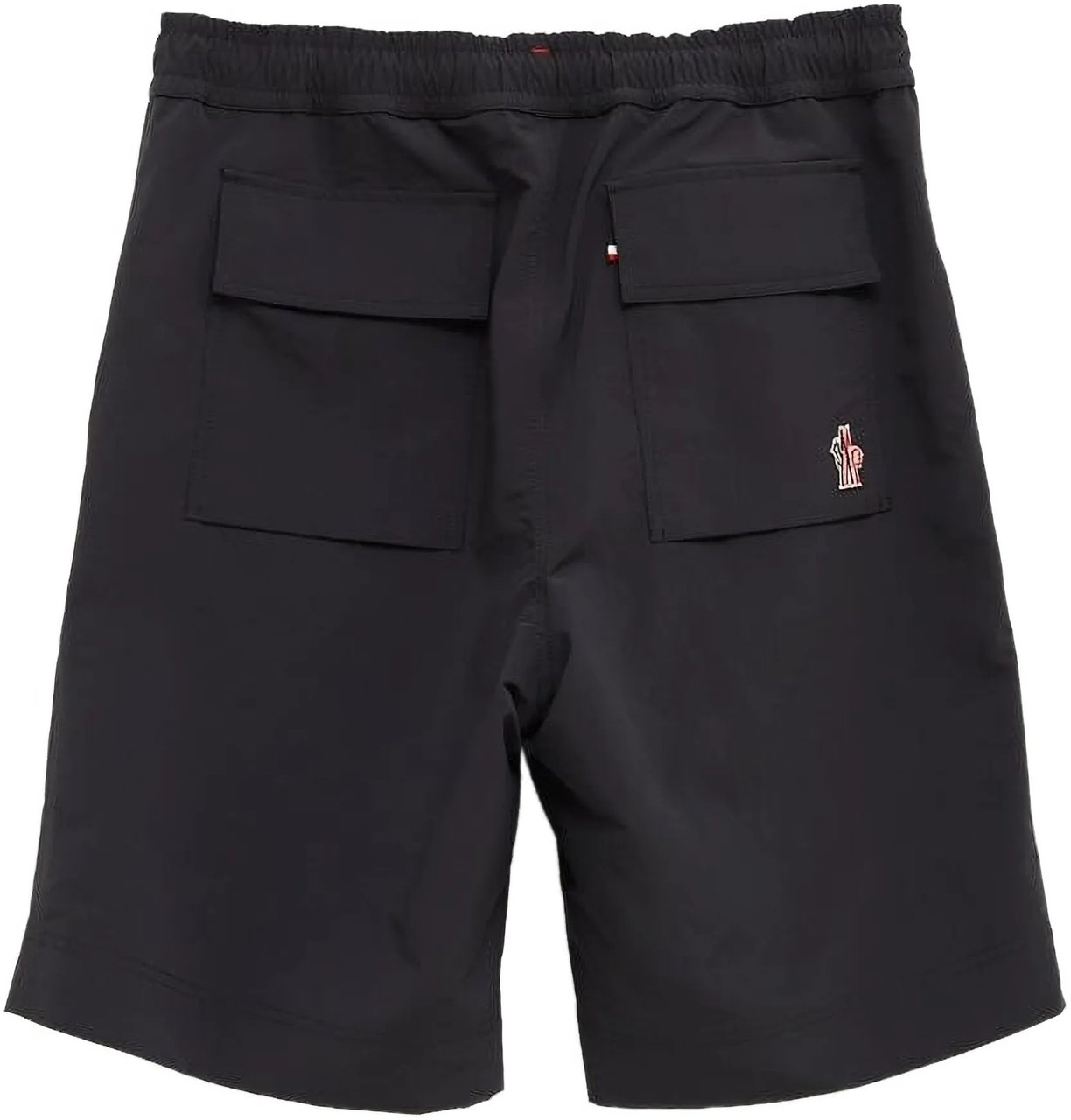 Moncler Black Zippered Pocket Polyester Shorts Zwart