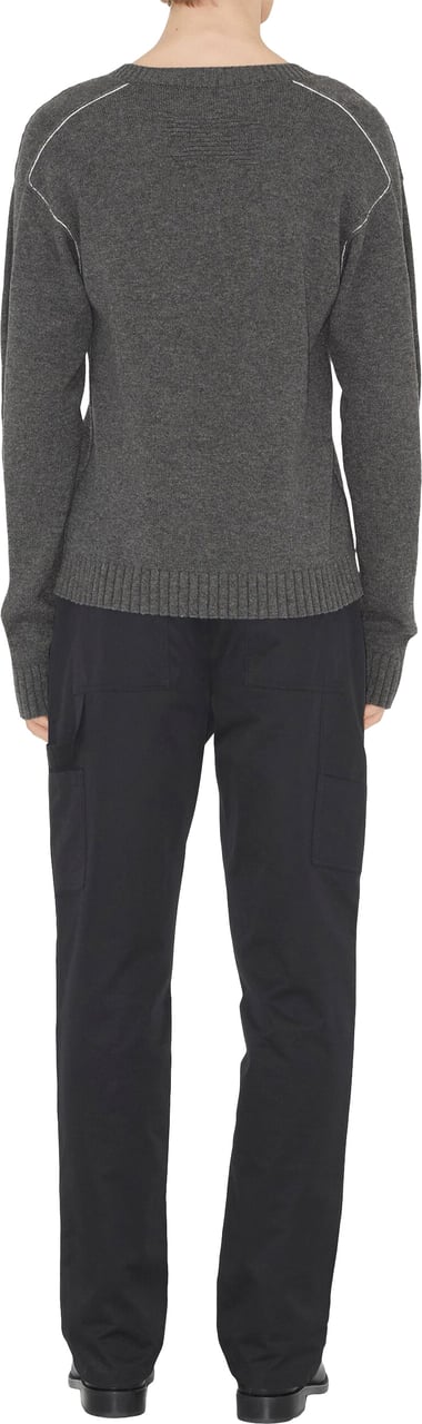 Burberry Denton Straight-Leg Black Cotton Trousers Zwart