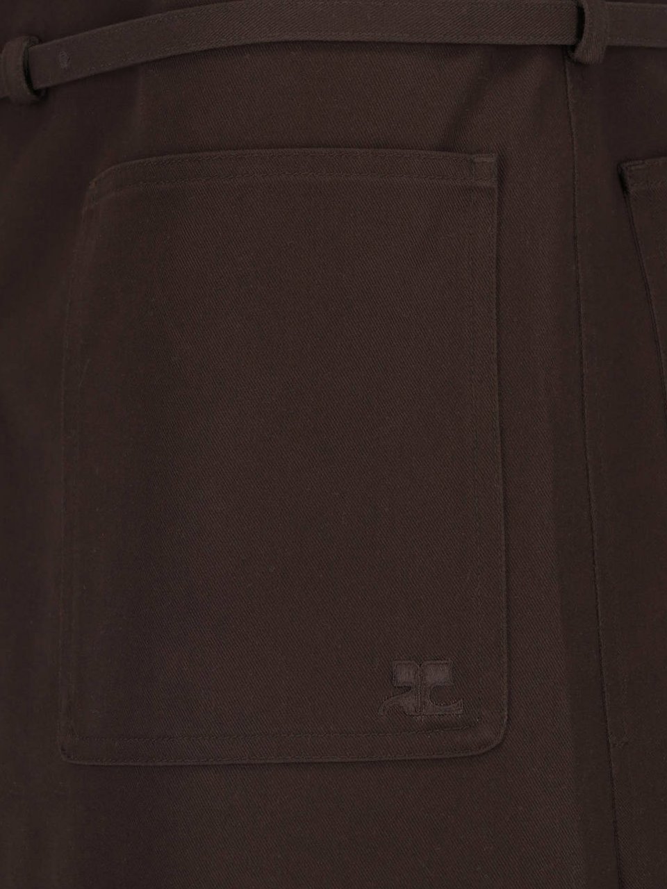 COURREGES Brown A-Line High Waist Shorts Bruin