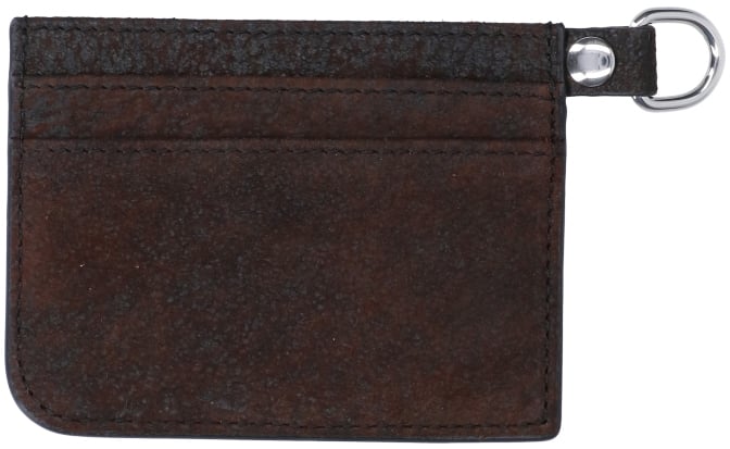 Vivienne Westwood Dark Brown Orb Lamb Leather Cardholder Bruin