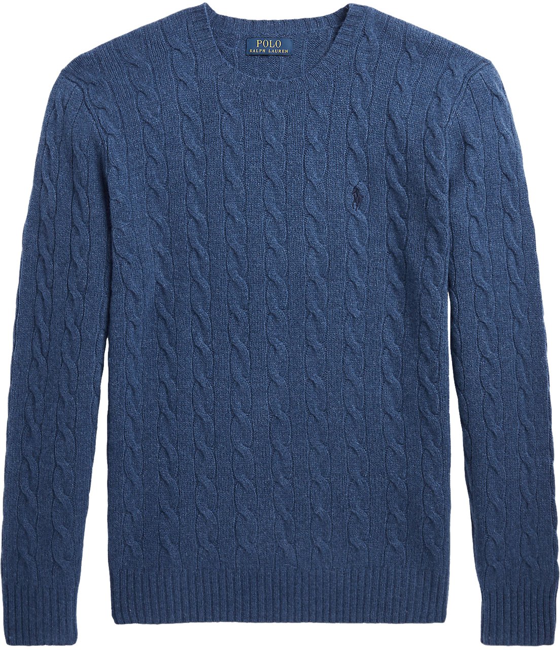 Ralph Lauren Blue Pullover Cable Knit Cotton Sweater Groen
