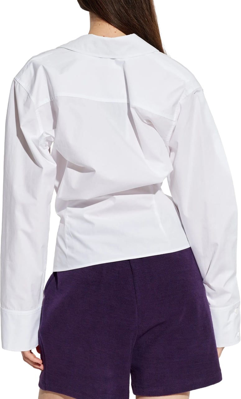 The Attico White Structured Fit Plain Shirt Wit