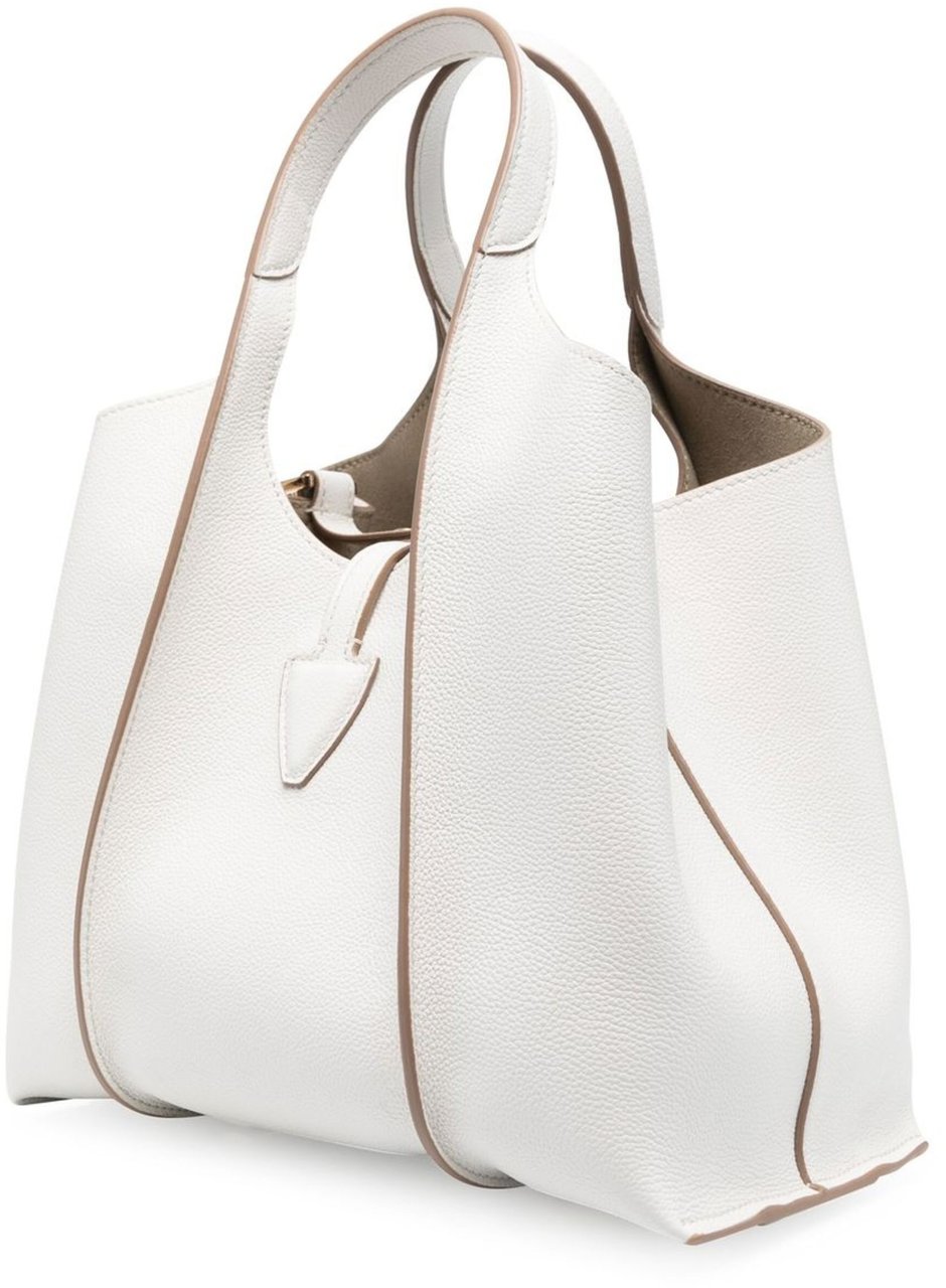 Tod's White Shopping T Timeless Leather Handbag Wit