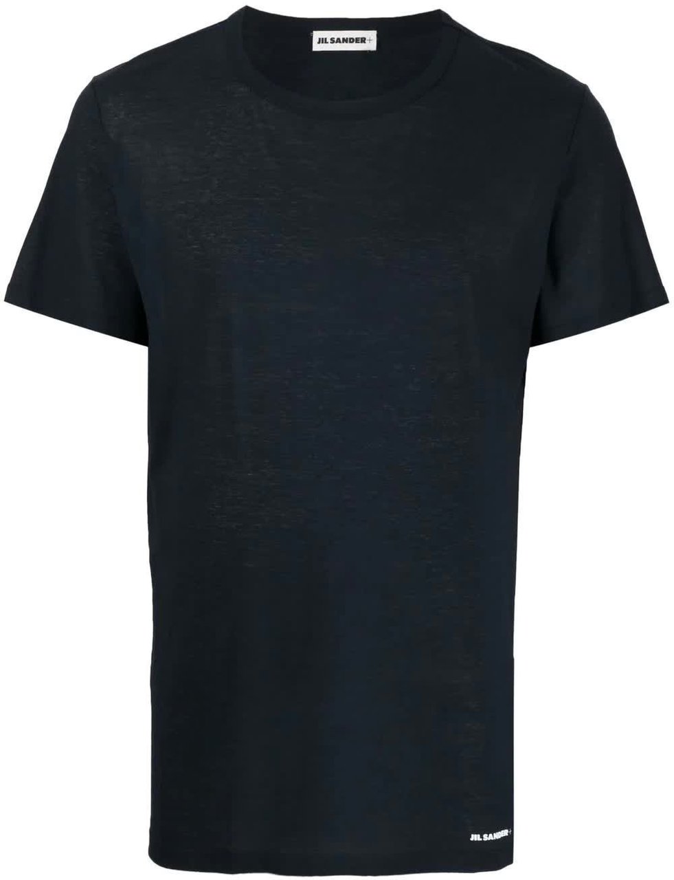 Jil Sander Blue Crew Neck Cotton T-Shirt Zwart
