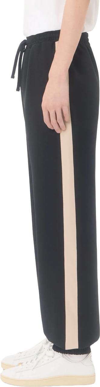 Valentino Black Jersey Bottom Vgold Track Pants Zwart
