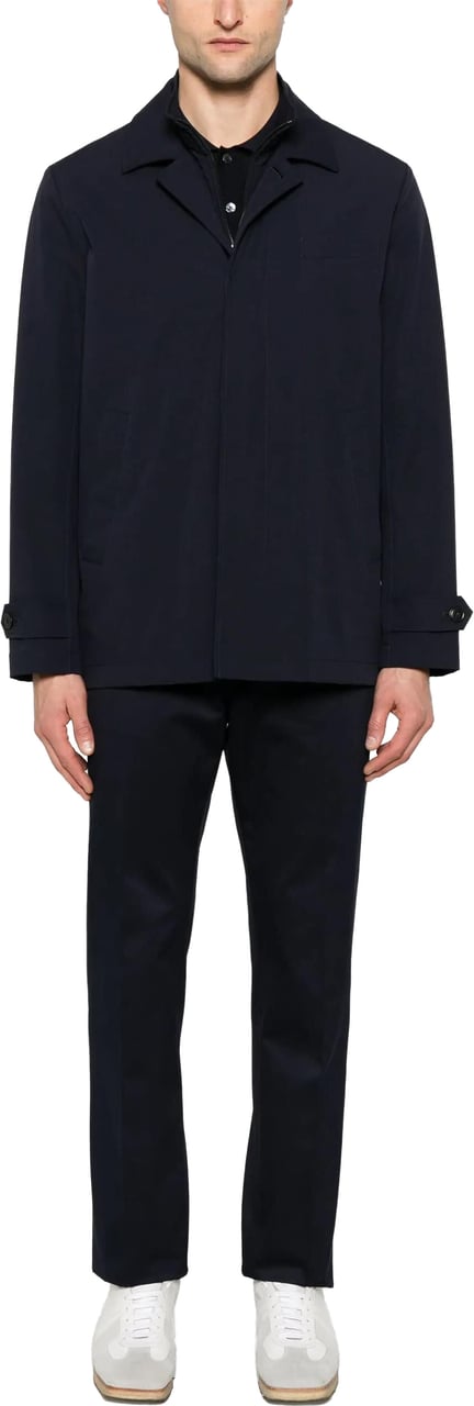 Fay Morning Stretch Minimalist Black Mens Jacket Zwart
