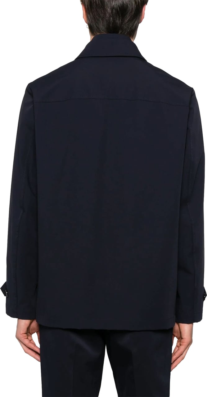 Fay Morning Stretch Minimalist Black Mens Jacket Zwart