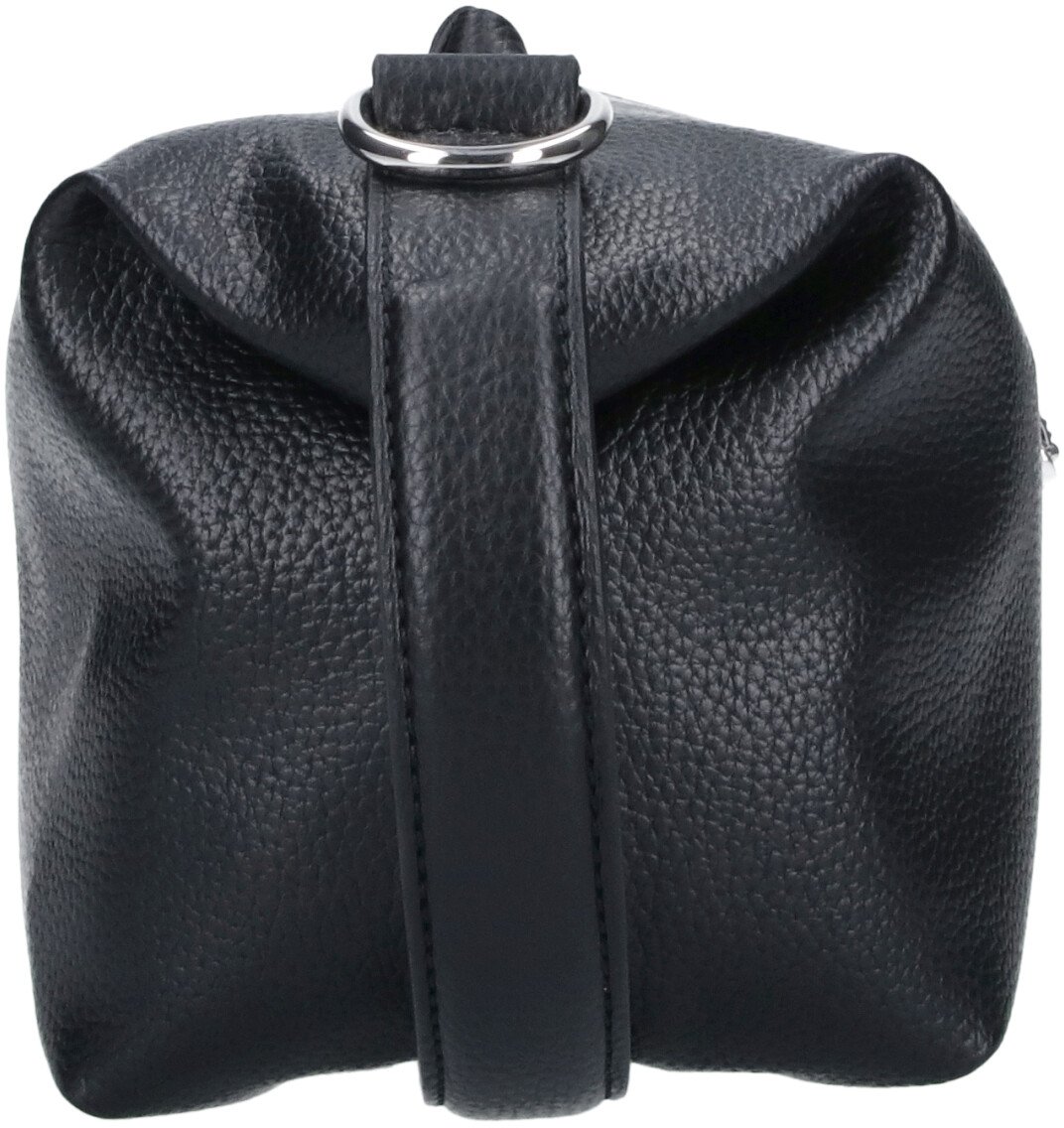 Vivienne Westwood Black Wash Bag Textured PU Pouch Zwart