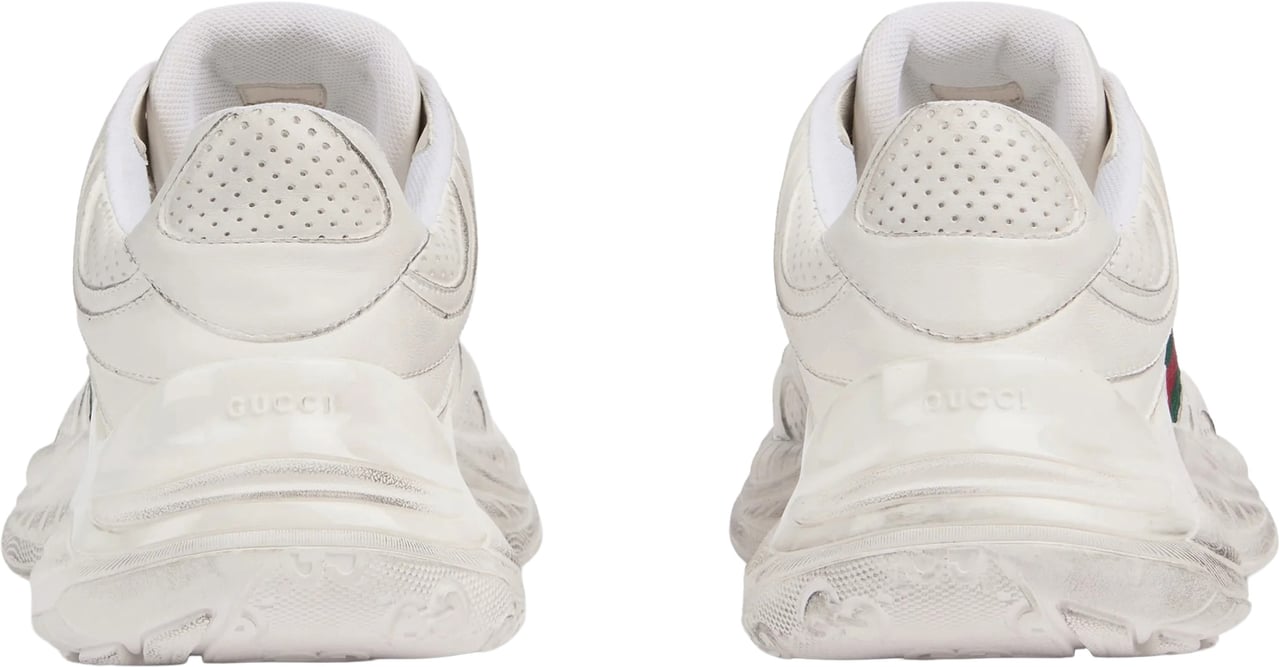 Gucci White 2.0 Chunky Sole Distressed Sneakers Wit